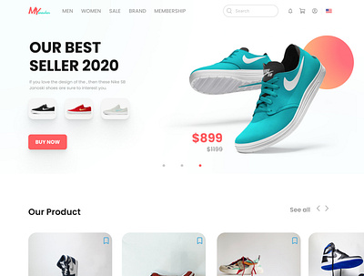 Mysneaker - Sneaker store branding graphic design ui