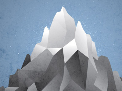 Low Poly Art Mountain Illustration