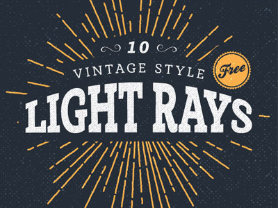 Vintage Style Light Rays freebie light light rays ray starburst sunburst vector vintage