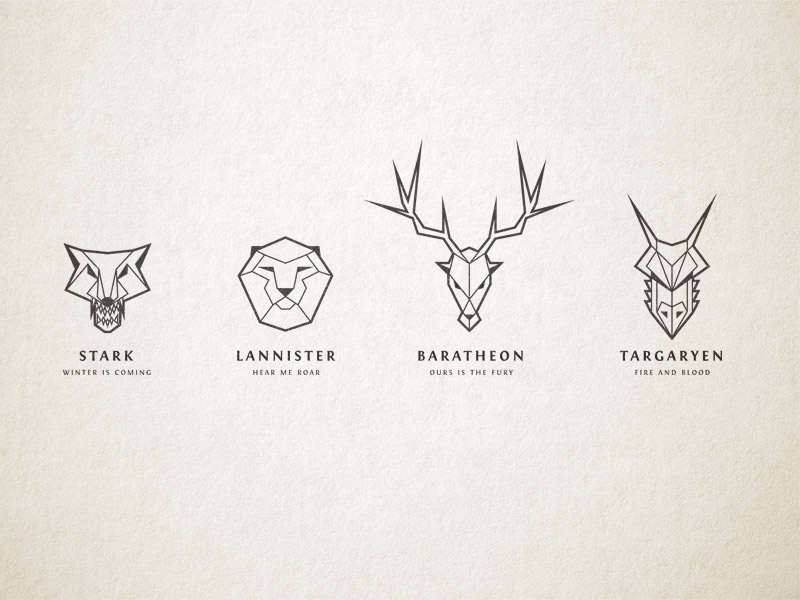 Game of Thrones House Sigil Illustrations by Chris Spooner ...