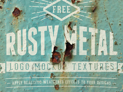 Free Rusty Metal Logo Mockups logo mockup paint psd rust template texture
