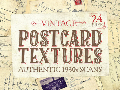 24 Free Vintage Postcard Textures