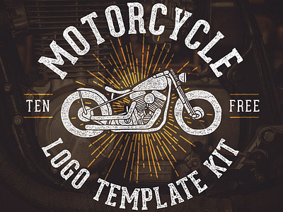 Free Motorcycle Vector Graphics & Logo Template Kit