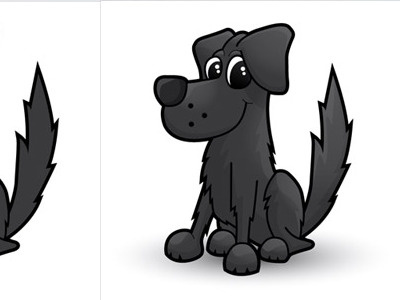 Jake the Dog Character black cartoon character dog grey vector