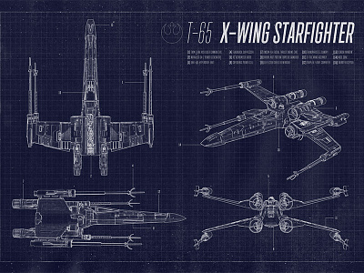 X-Wing Starfighter Blueprint blueprint photoshop poster star wars x wing