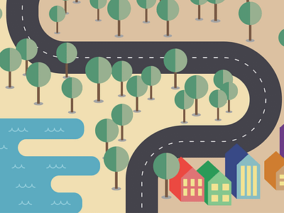 Flat Style Vector Map Illustration by Chris Spooner on Dribbble