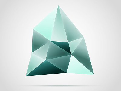 Faceted gemstone style logo graphic