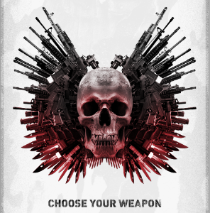 Expendables Poster design poster skull weapons