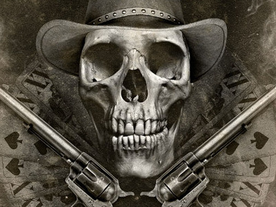 Western Movie Poster cowboy poster skull western