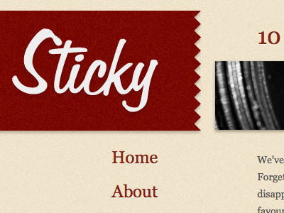 Sticky Wordpress Theme beige red theme web design wordpress
