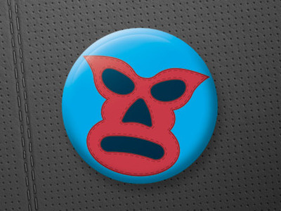 Vector Lucha Libre Badge badge blue illustration mask red vector