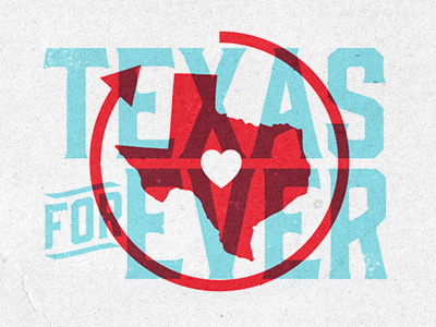 Texas Forever icon infographic screen print texas