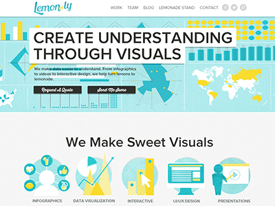 Lemonly Website data viz icon infographic lemon website