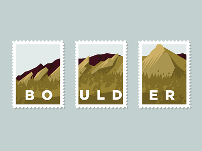 Colorado Postage colorado illustration mountain stamp