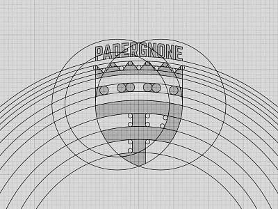 Padergnone Football Club - Geometry brand brand design branding club construction design drawing football geometry grid icon identity illustration logo logo design mark scudetto soccer sport vector