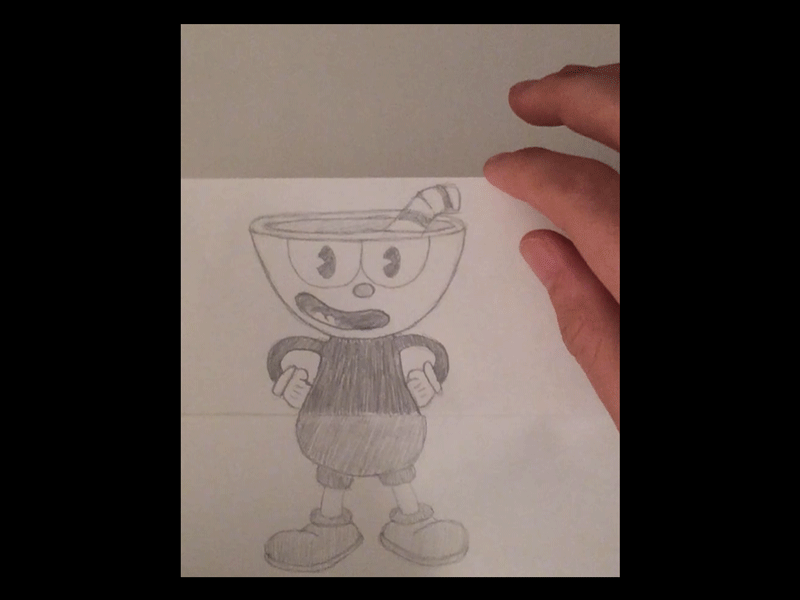 Cuphead Sketch Animation test 2d animation animation art character design comics cuphead design devil drawing illustration paper art studio mdhr traditional animation video game video game art