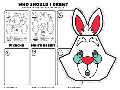 White Rabbit Printable Fan Art