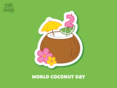 September 2 - World Coconut Day 2020 celebration coconut holiday holidays umbrella