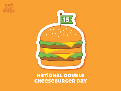 September 15 - National Double Cheeseburger Day bun burger celebrations cheese cheeseburger fast food september sesame seed