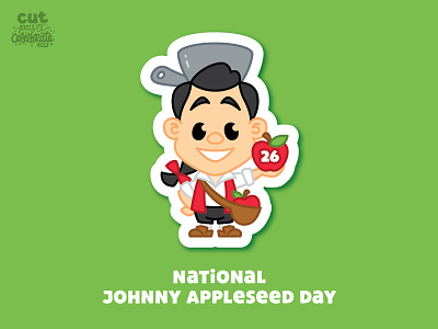 September 26 - National Johnny Appleseed Day apple appleseed caricature character cute disney johnny appleseed