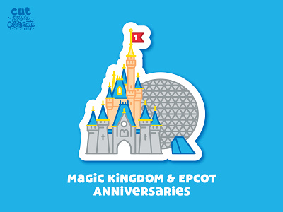 October 1 - Happy Anniversary Magic Kingdom & Epcot castle cinderella disney disney world disneyworld epcot epcot center magic kingdom magic wand spaceship earth