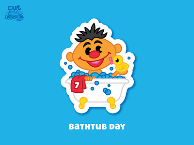 October 7 - Bathtub Day bathtub bathtub day bathtub day celebrate every day ernie fan art fanart rubber duck rubber duckie rubber ducky sea sesame street