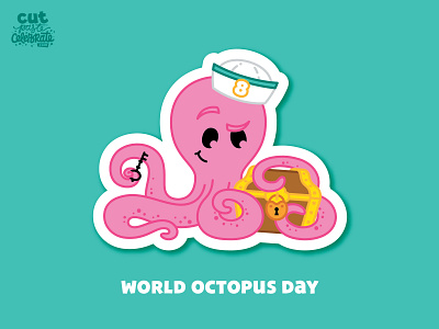 October 8 - World Octopus Day buried treasure celebrate every day octopi octopodes octopodes octopus octopuses treasure chest world octopus day world octopus day