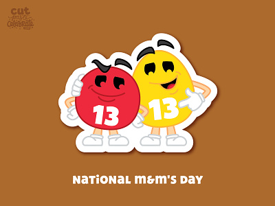 October 13 - National M&M's Day candy celebrate every day chocolate minimal peanut trick or treat