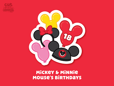 November 18 - Mickey & Minnie Mouse's Birthday balloon birthday disney disney art disney world disneyland mickey mouse minnie mouse souvenir souvenirs