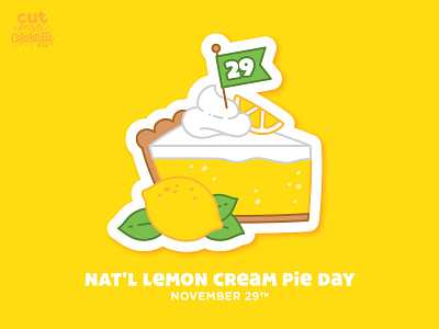 November 29 - National Lemon Cream Pie Day celebrate every day lemon lemon cream pie lemon cream pie national lemon cream pie day national lemon cream pie day pie