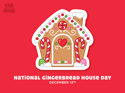 National Gingerbread House Day - December 12 candy cane christmas cute gingerbread gingerbread house gingerbread house day gingerbread house day holiday national holiday