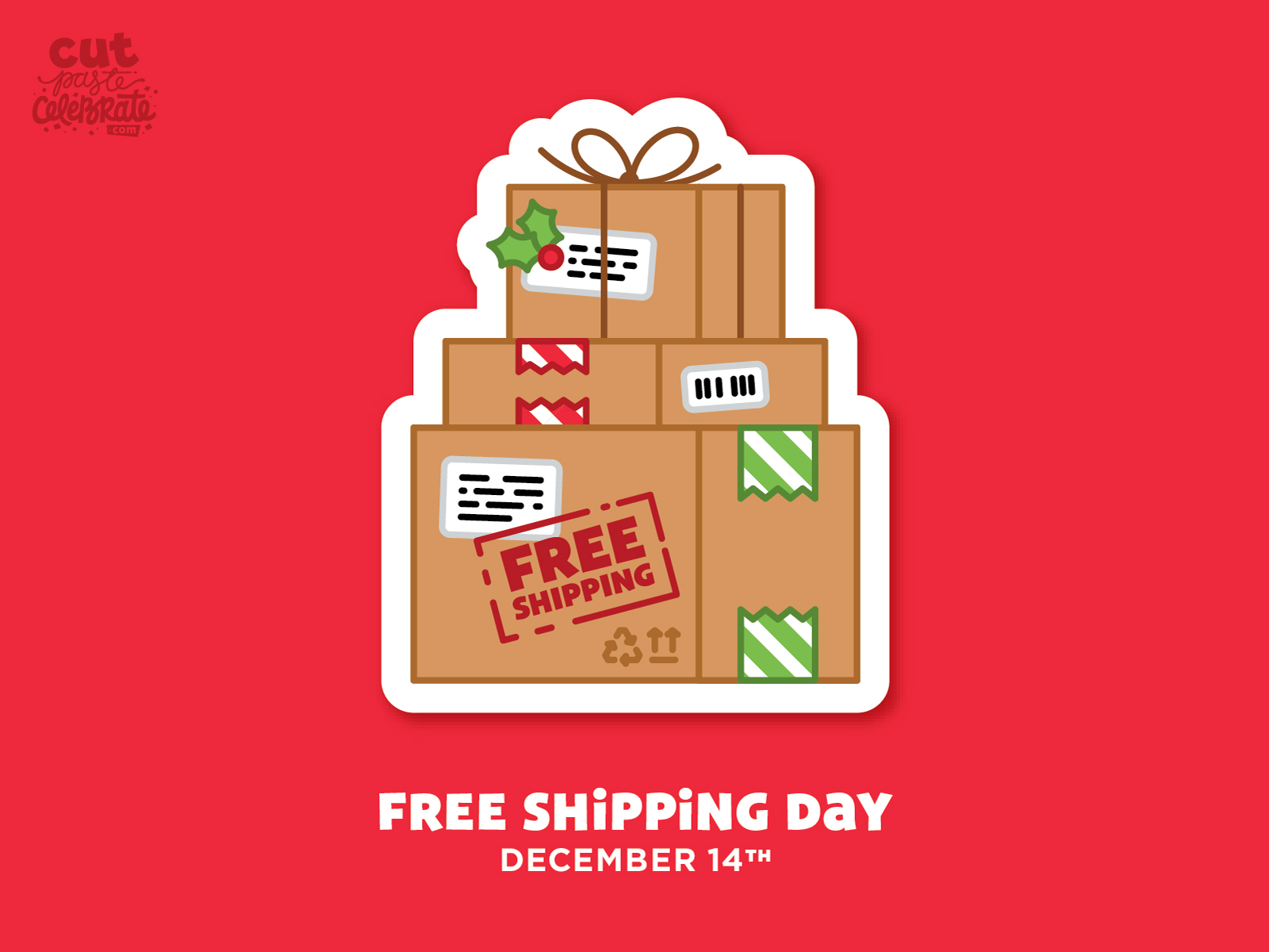 Free Shipping Day December 14 by Curt R. Jensen on Dribbble