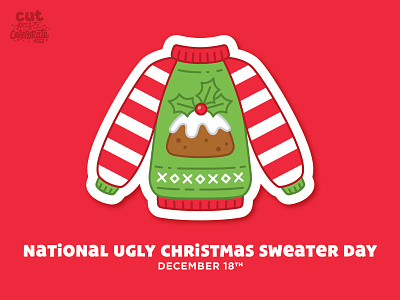 National Ugly Christmas Sweater Day - December 18 christmas figgy pudding holly sweater ugly