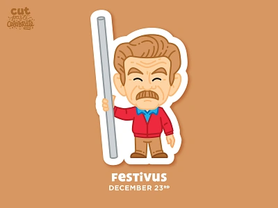 Festivus - December 23 caricature festivus frank costanza george costanza holiday pole seinfeld