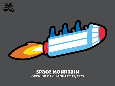 Space Mountain Opening Day - January 15, 1975 cricut cut file disney disneyland ride rocket rollercoaster space space mountain spaceship svg icons walt disney world