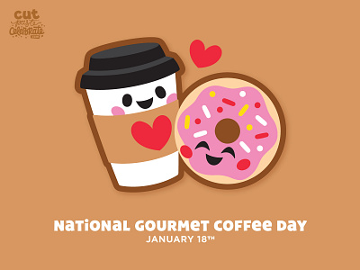 National Gourmet Coffee Day - January 18 bff bffs coffee coffee cup cricut cup cut file donut doughnut love svg icons to go travel cup valentine