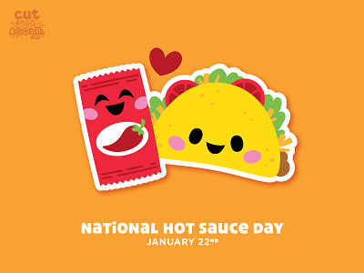 National Hot Sauce Day - January 22 bff bffs celebrate chibi cute hot sauce kawaii love taco