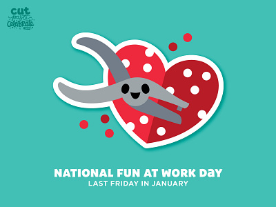 National Fun at Work Day - Last Friday in January chibi cute happy heart hole punch kawaii love valentine