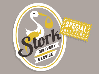 Special Deliver Card baby card congrats cricut curtrjensen label special delivery stork