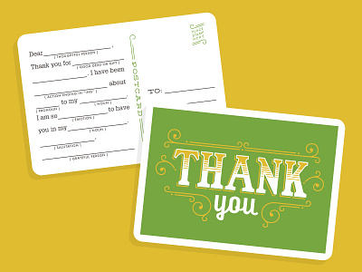 Thank You Postcard cricut curtrjensen fill in the blank mad lib postcard thank you