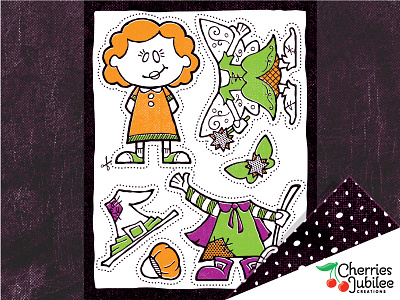 Halloween Paper Dolls character design curtrjensen fairy halloween halloween costume paper dolls trick or treat witch