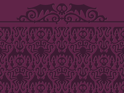 Haunted Damask Embossing Folder border candelabra emboss embossing folder halloween pattern skull spider