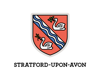 Stratford-Upon-Avon, England avon coat of arms crest england heraldry river river avon shakespeare shield stratford-upon-avon swan