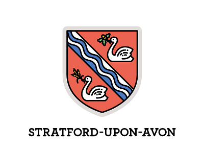 Stratford-Upon-Avon, England avon coat of arms crest england heraldry river river avon shakespeare shield stratford upon avon swan