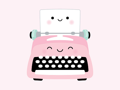 You're just my TYPE! couple doodlebug doodlebug design kawaii love paper pun punny puns so punny typewriter