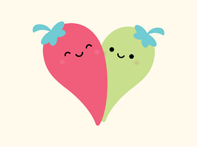 You're HOT! couple doodlebug doodlebug design heart hot kawaii love pepper pun punny puns so punny