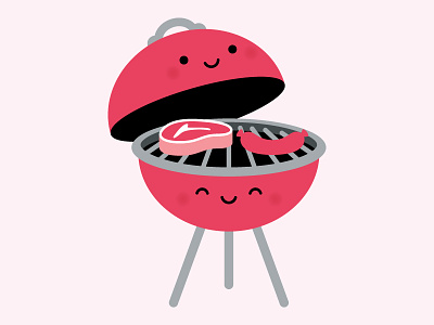 You are BAR-B-CUTE! barbeque bbq doodlebug doodlebug design kawaii pun punny puns sausage so punny steak