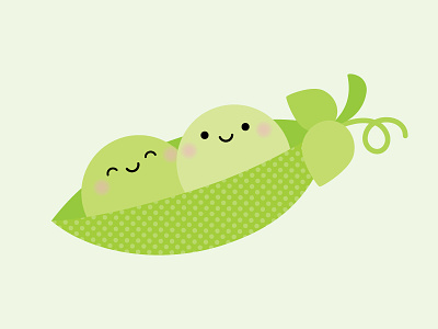 PEAS be mine! doodlebug doodlebug design green peas kawaii peapod peas pun punny puns so punny vine