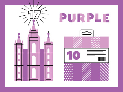Purple color color chart mormon number chart packaging paper pad purple salt lake city salt lake temple scrapbook temple utah