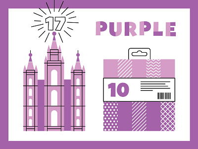 Purple color color chart mormon number chart packaging paper pad purple salt lake city salt lake temple scrapbook temple utah